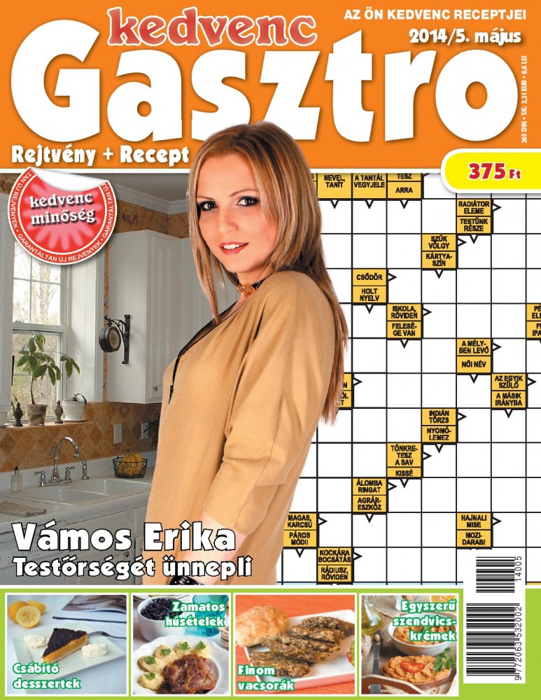 Vámos Erika a Kedvenc Gasztro Magazinban